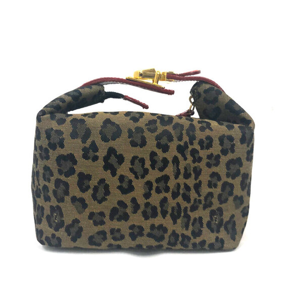Fendi Handbags - Fendi handbag leopard canvas leather gold accents